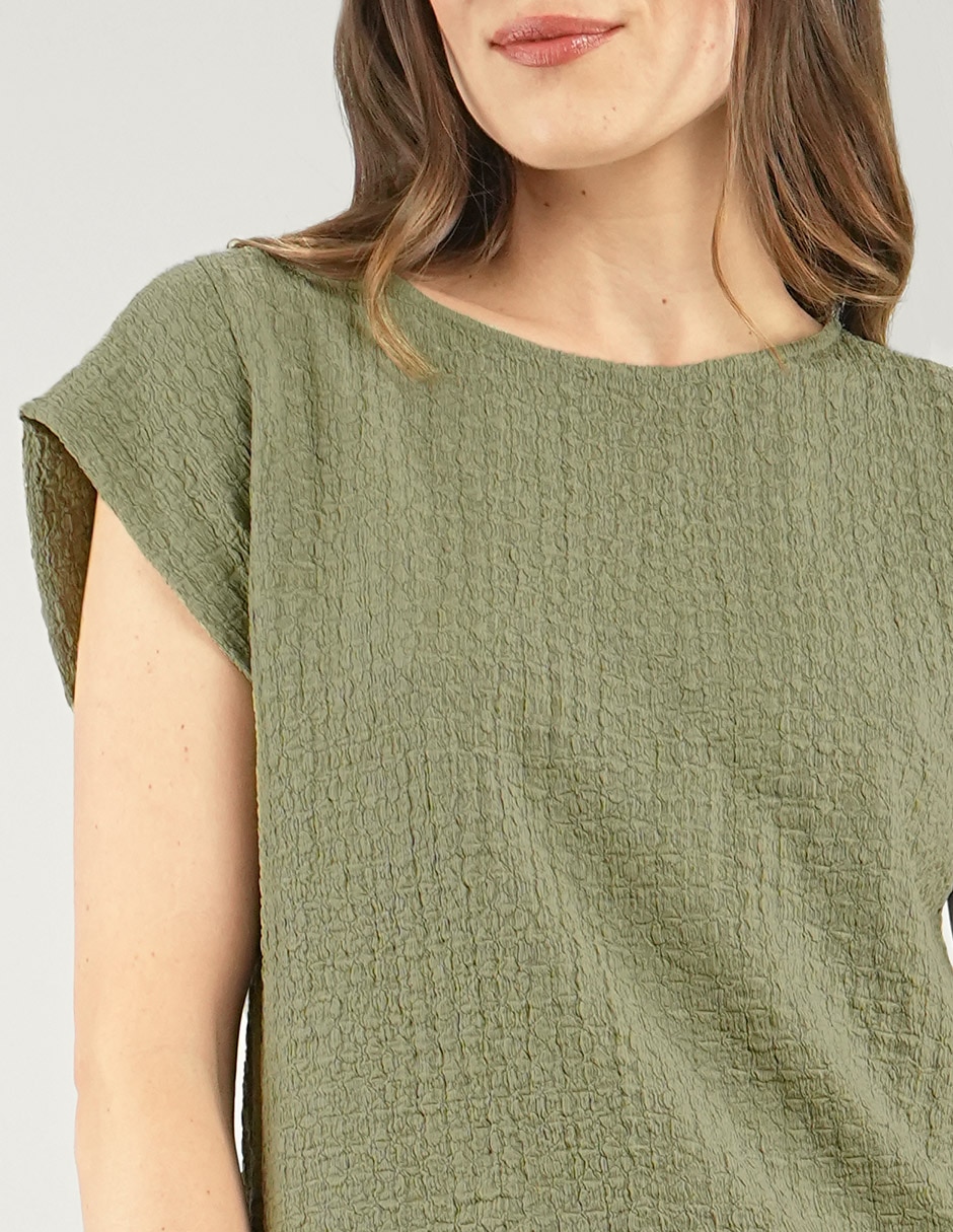Blusa manga corta para mujer 4