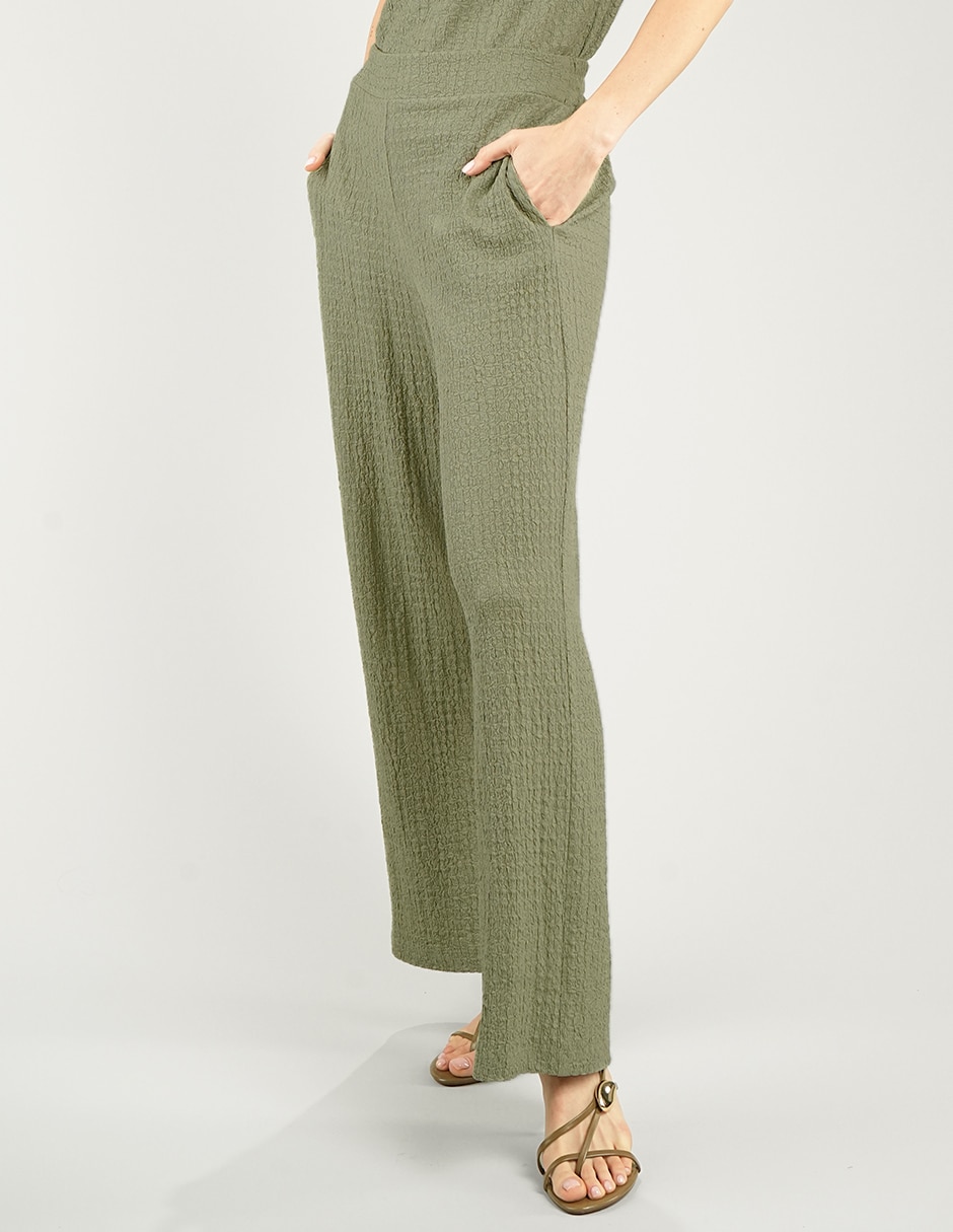 Pantalón regular wide leg para mujer 2