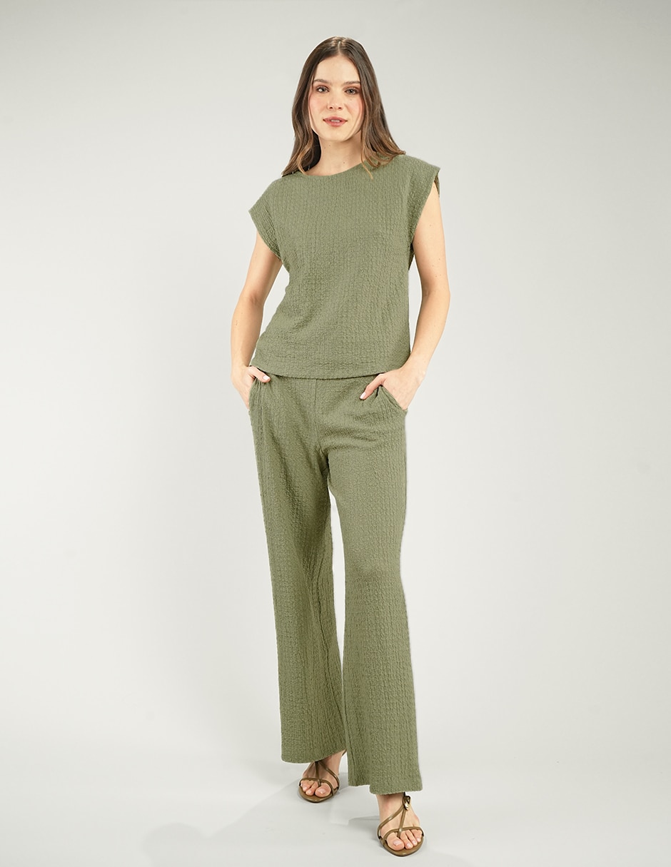 Pantalón regular wide leg para mujer 3