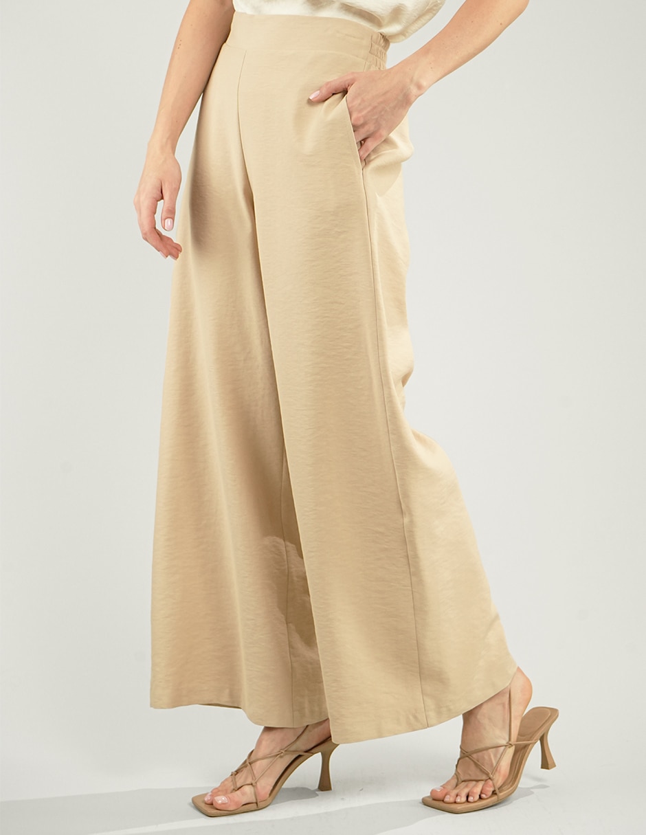Pantalón regular wide leg para mujer 2