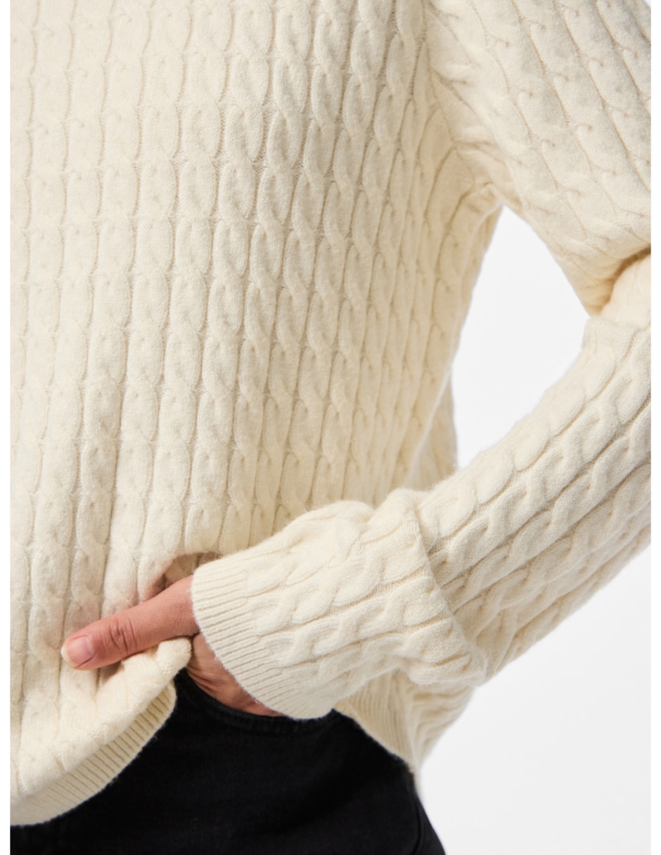 Suéter cuello redondo para mujer 4