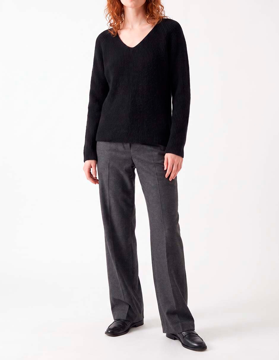 Suéter cuello v para mujer 2