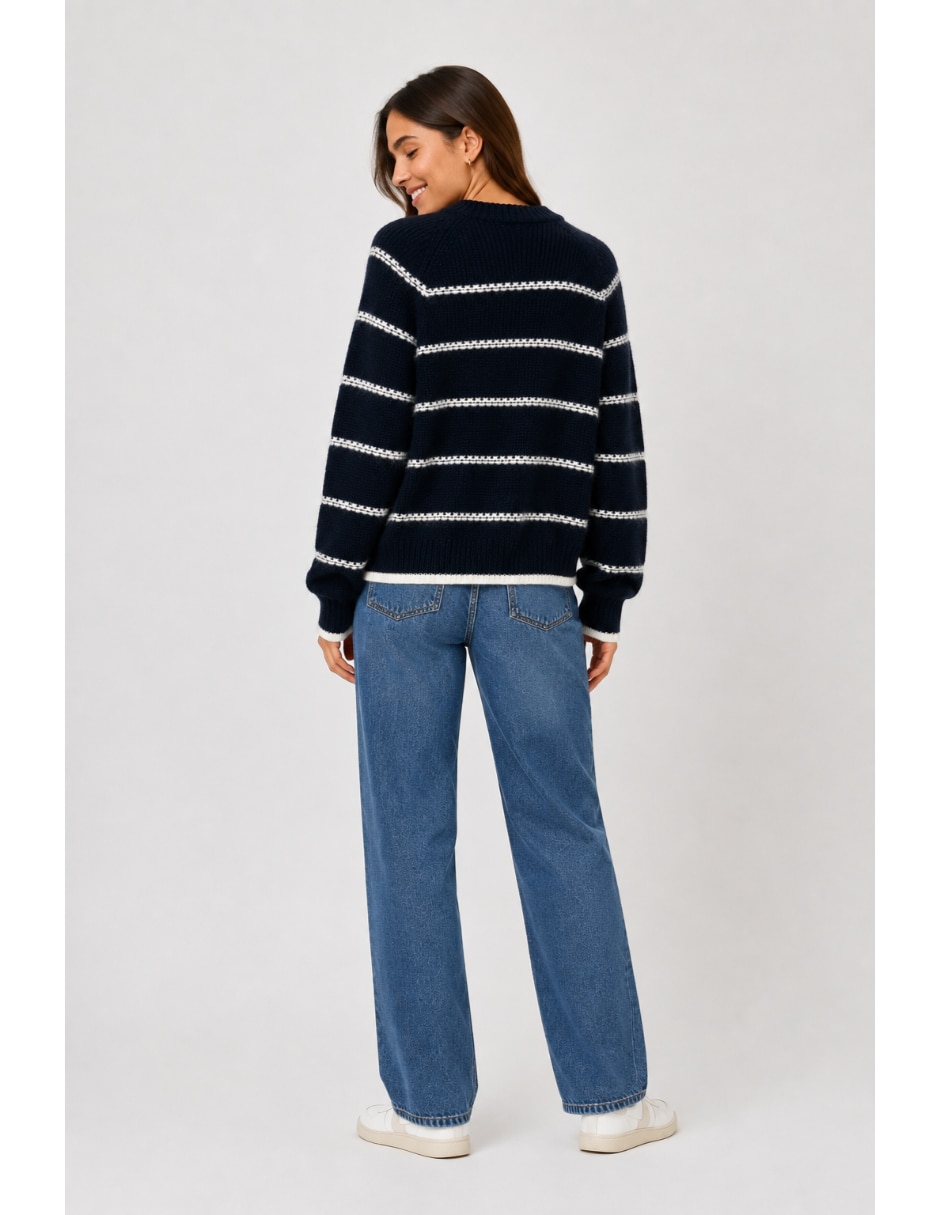 Suéter cuello redondo para mujer 2