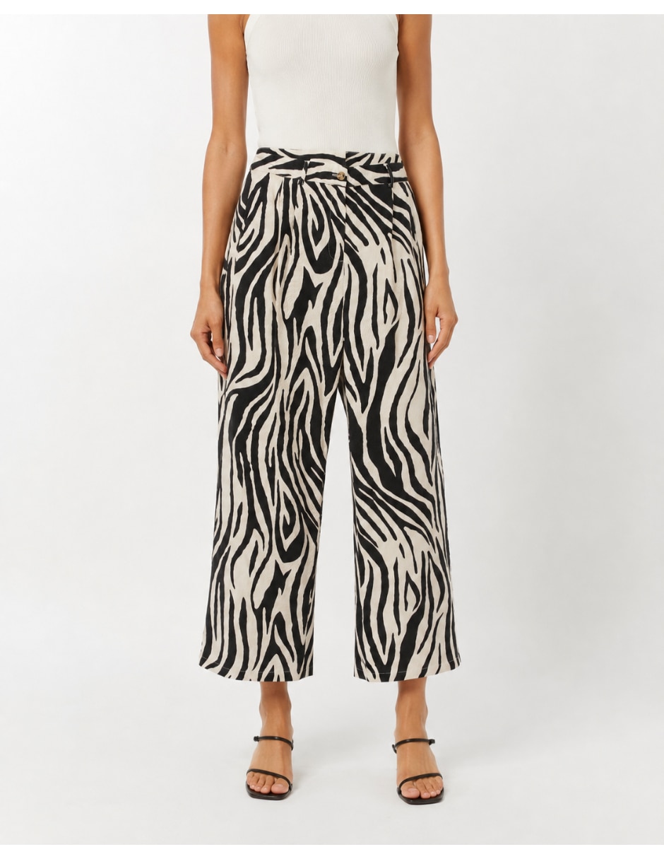 Pantalón de vestir wide leg para mujer Pantalón de vestir wide leg para mujer