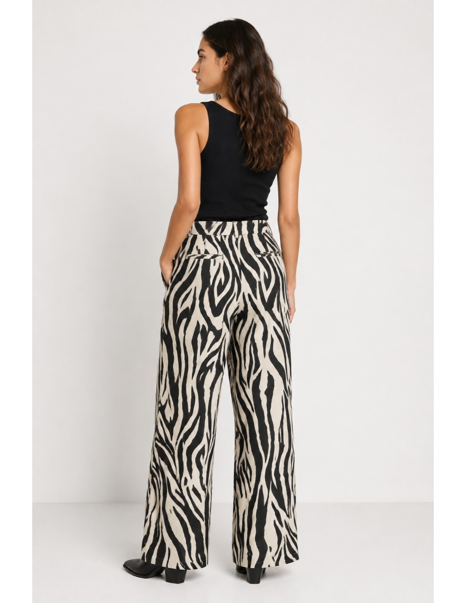 Pantalón de vestir wide leg para mujer 4