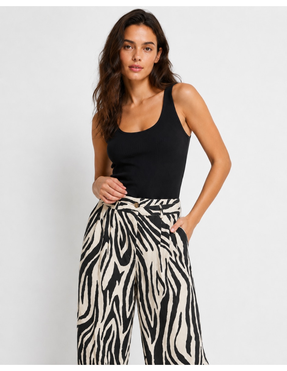 Pantalón de vestir wide leg para mujer 3