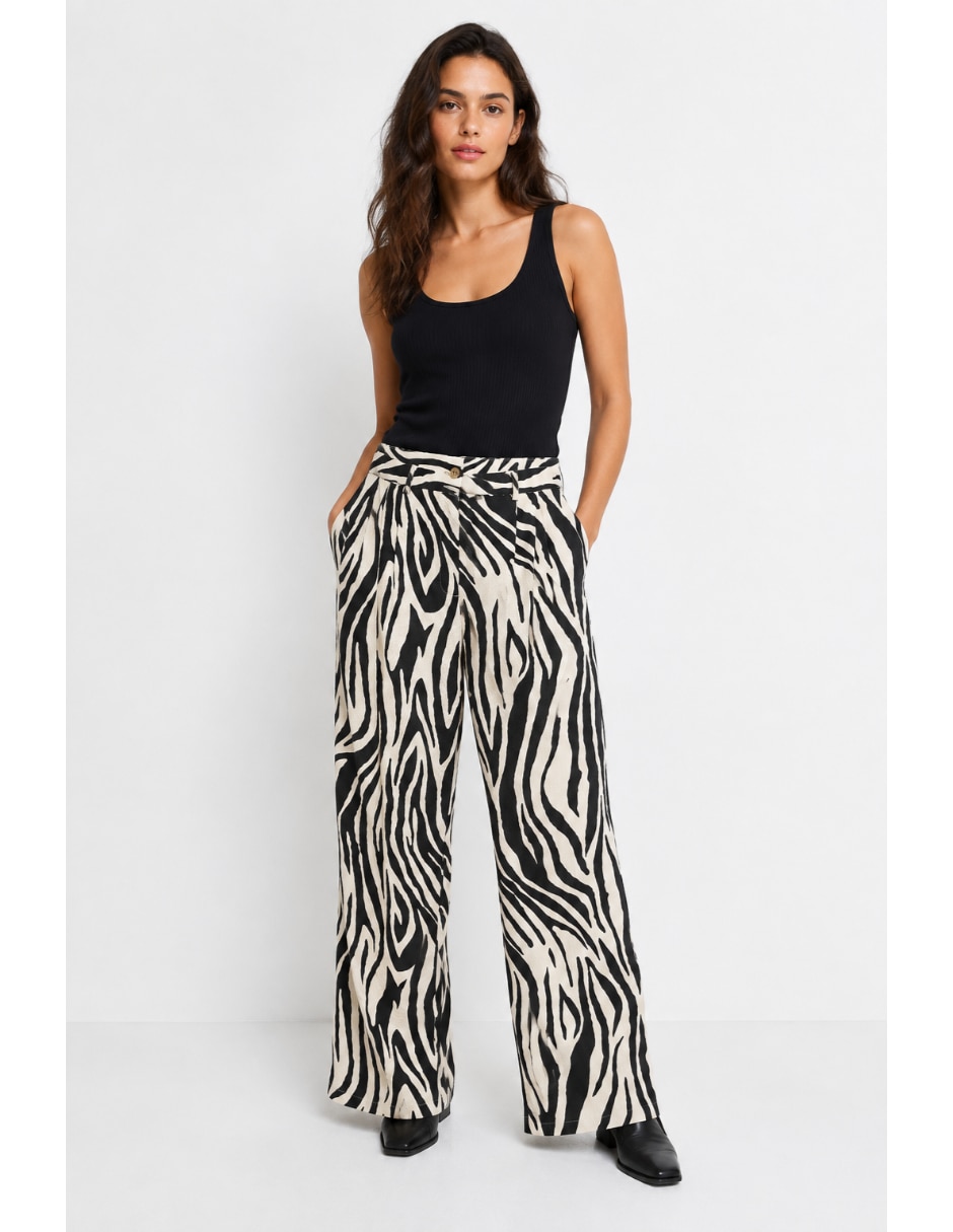 Pantalón de vestir wide leg para mujer 2