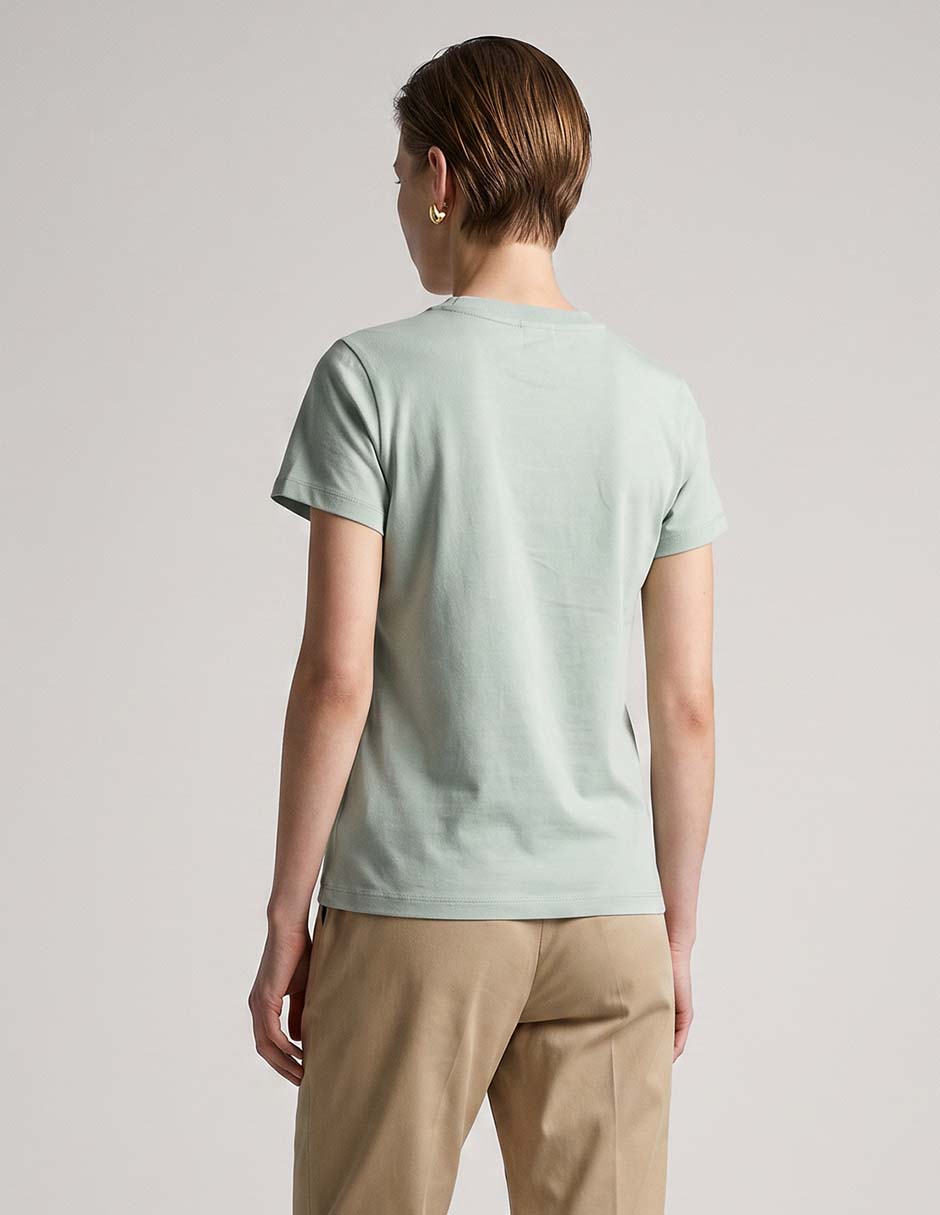 Playera manga corta cuello redondo para mujer 2