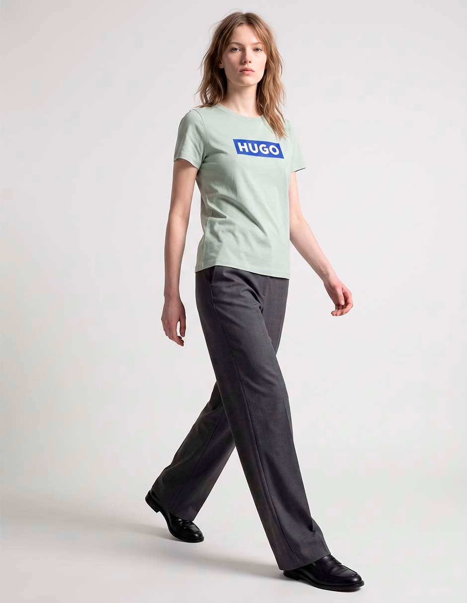 Playera manga corta cuello redondo para mujer