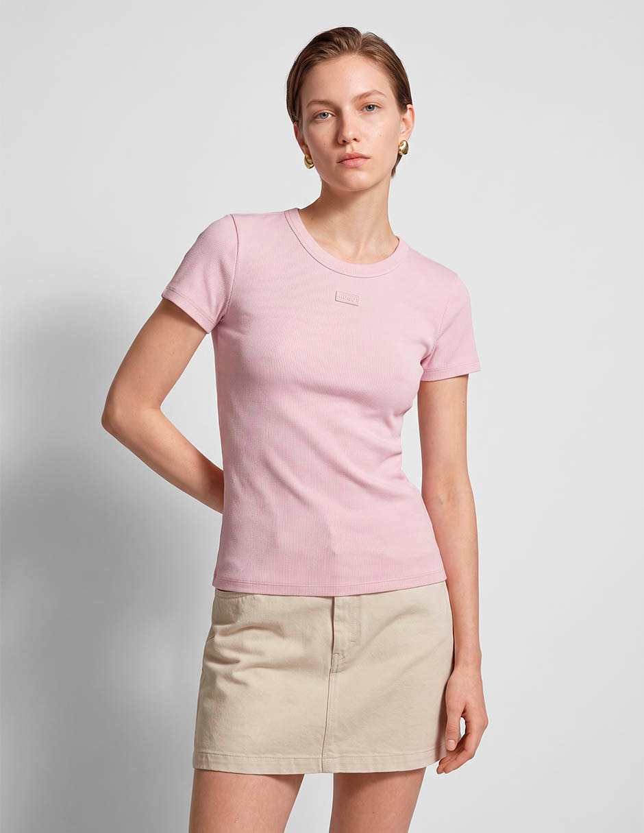 Playera manga corta cuello redondo para mujer Playera manga corta cuello redondo para mujer