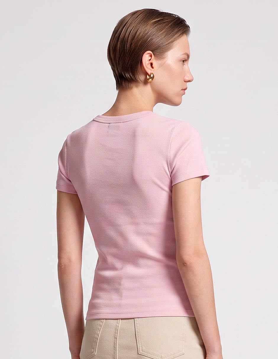 Playera manga corta cuello redondo para mujer 2