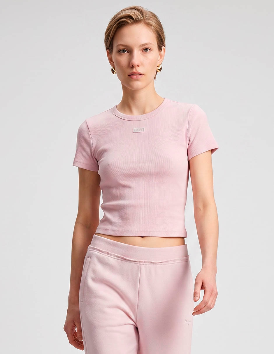 Playera manga corta cuello redondo para mujer Playera manga corta cuello redondo para mujer