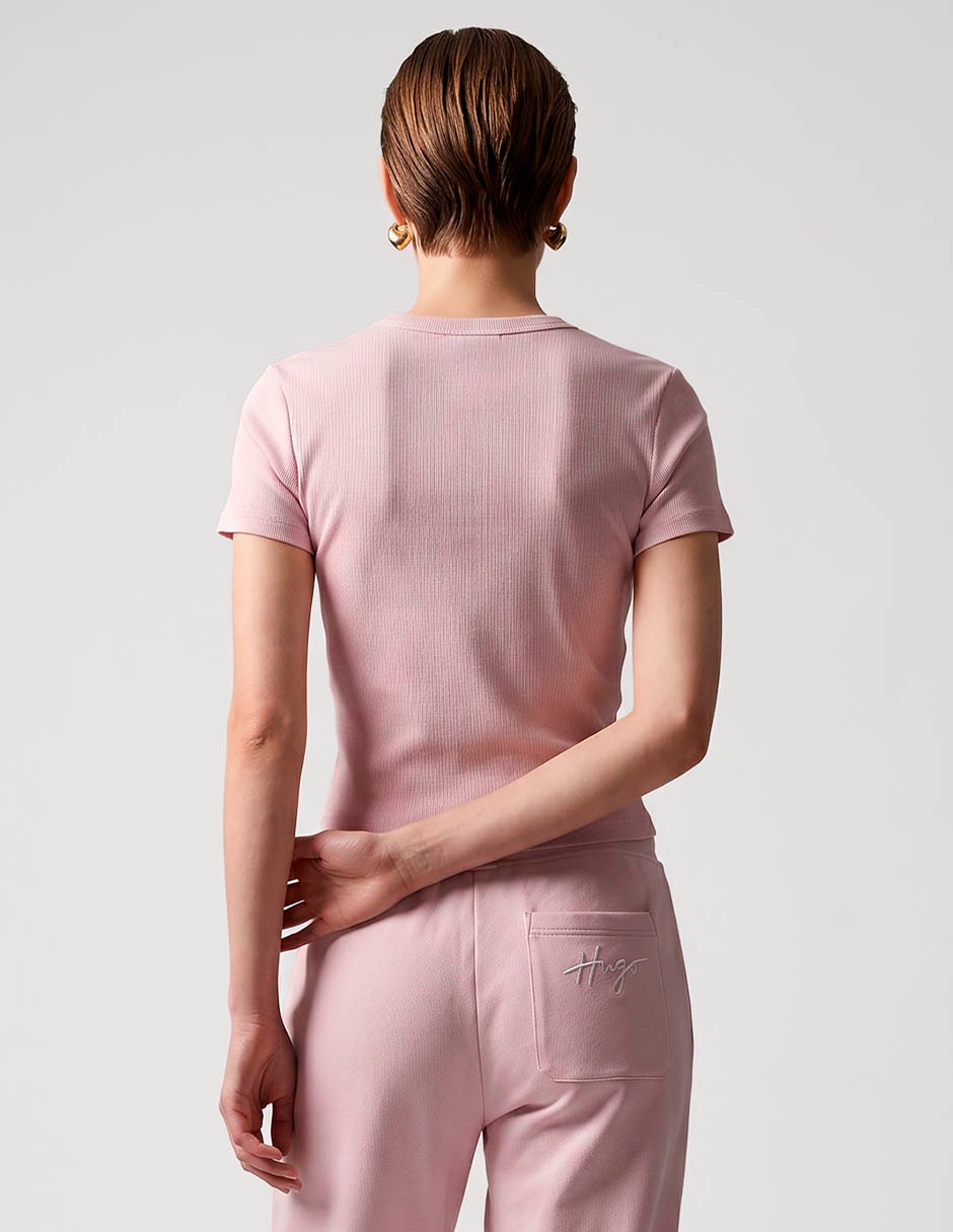 Playera manga corta cuello redondo para mujer 2