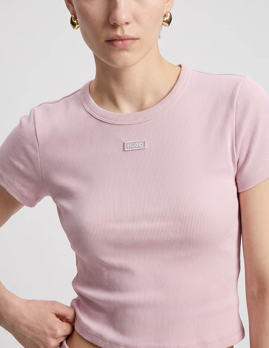 Playera manga corta cuello redondo para mujer 3