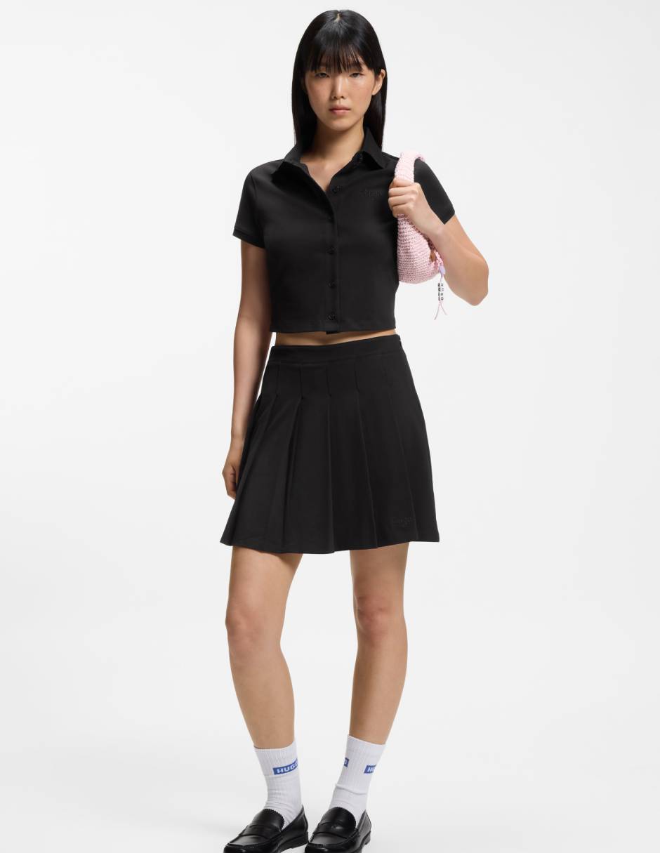 Camisa de algodón manga corta para mujer 5