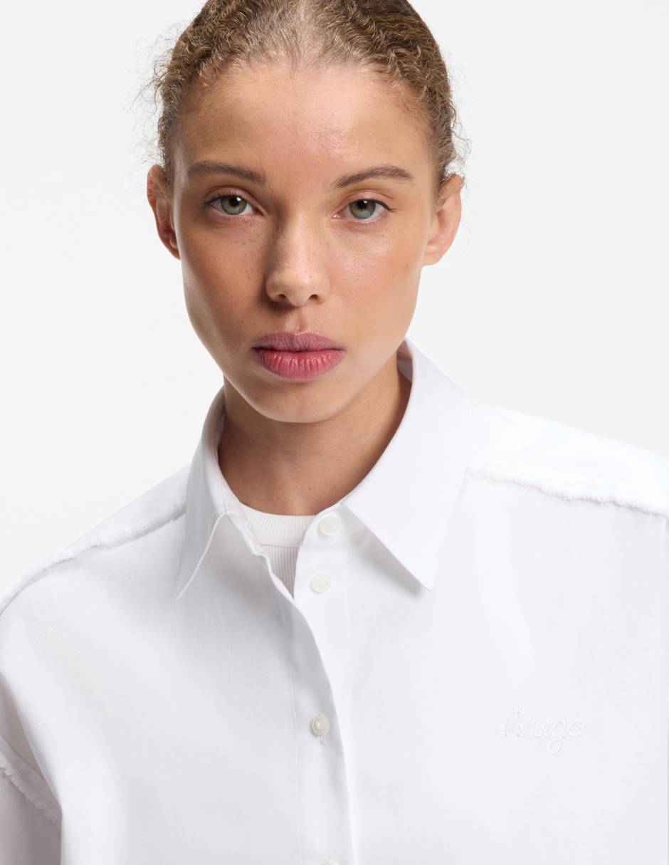 Camisa de algodón manga larga para mujer 4