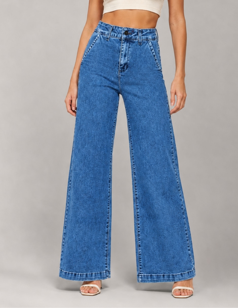 Jeans wide leg 25367-d para mujer Jeans wide leg 25367-d para mujer