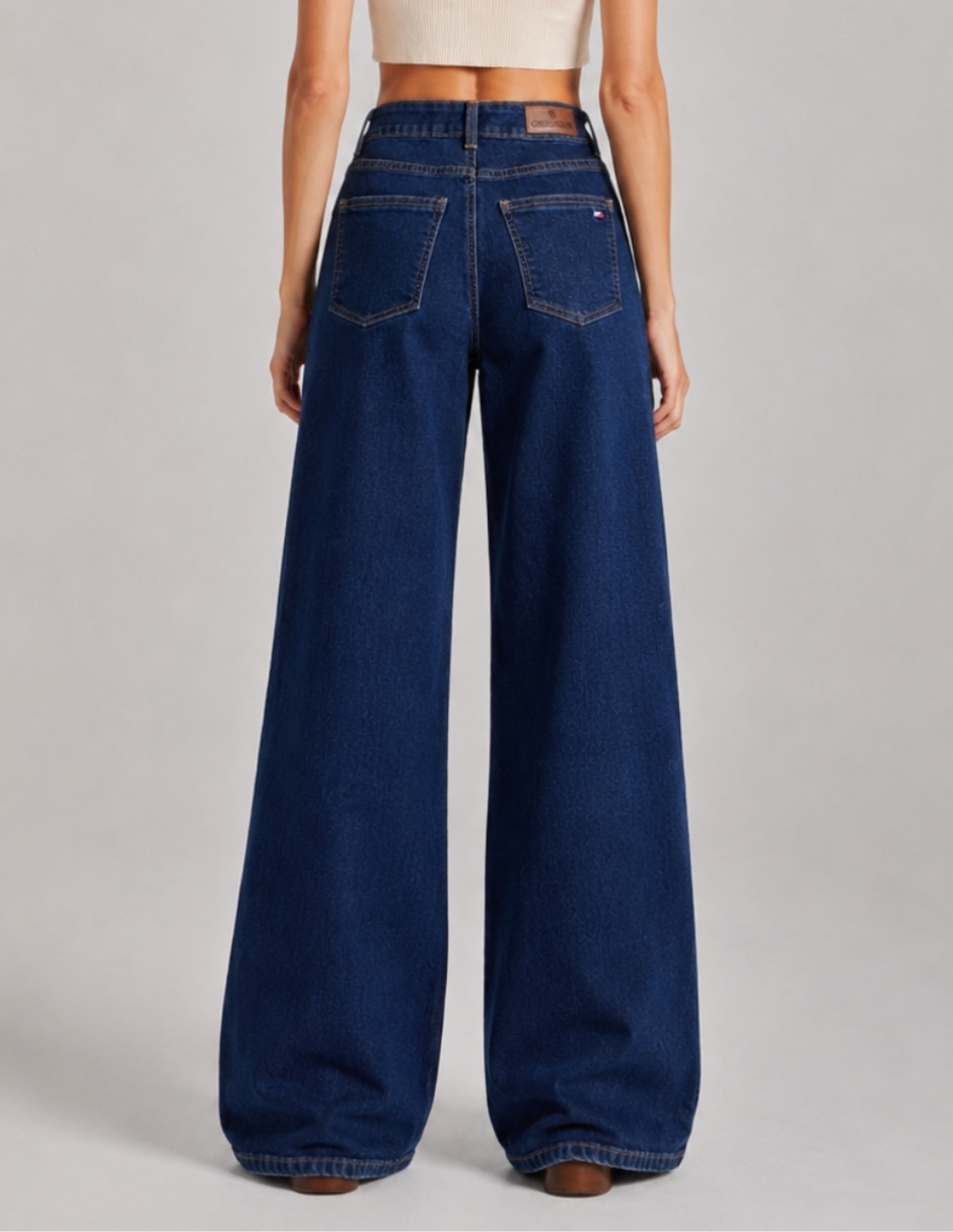 Jeans wide leg 25463-d para mujer