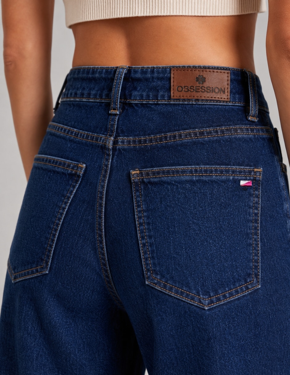 Jeans wide leg 25463-d para mujer