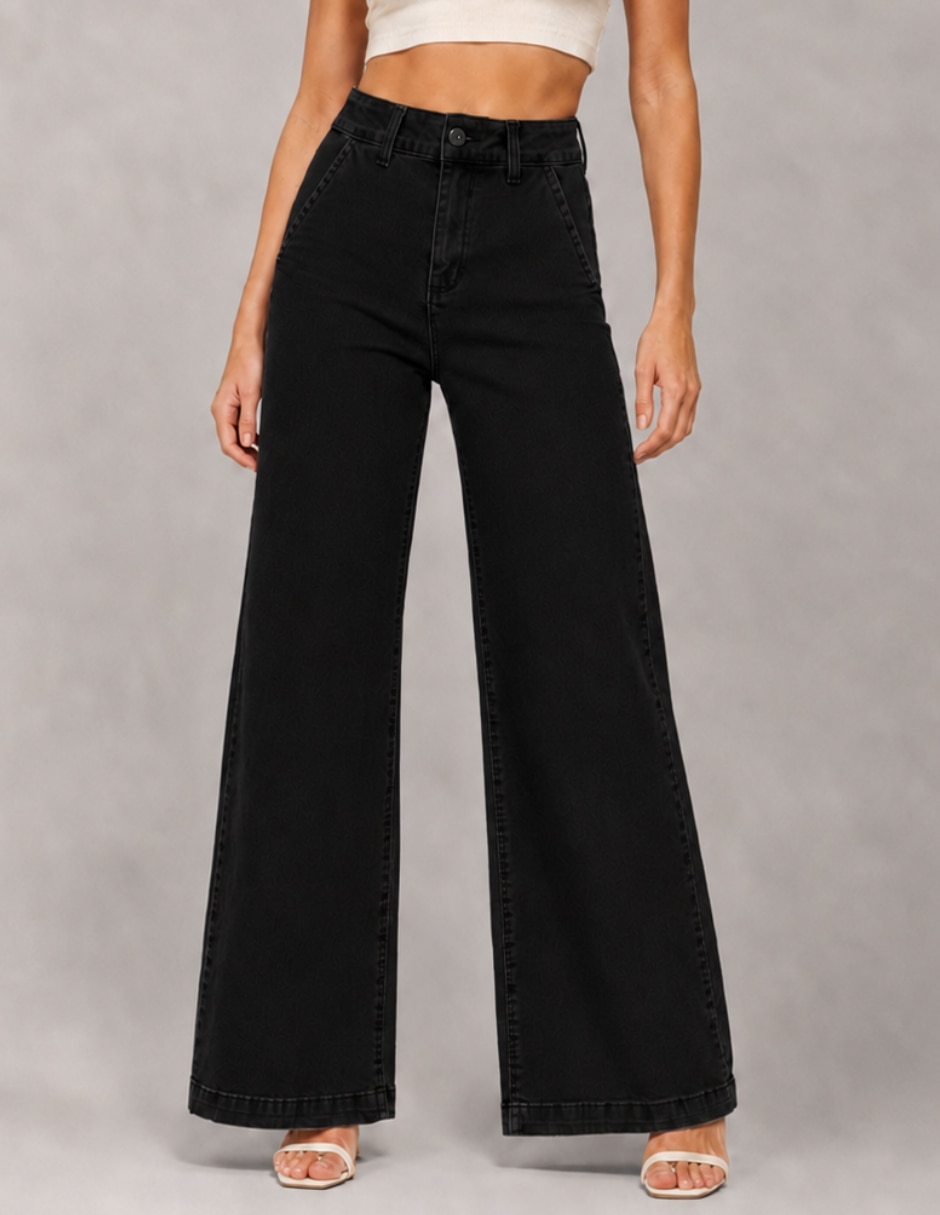 Jeans wide leg 25367-d para mujer 1