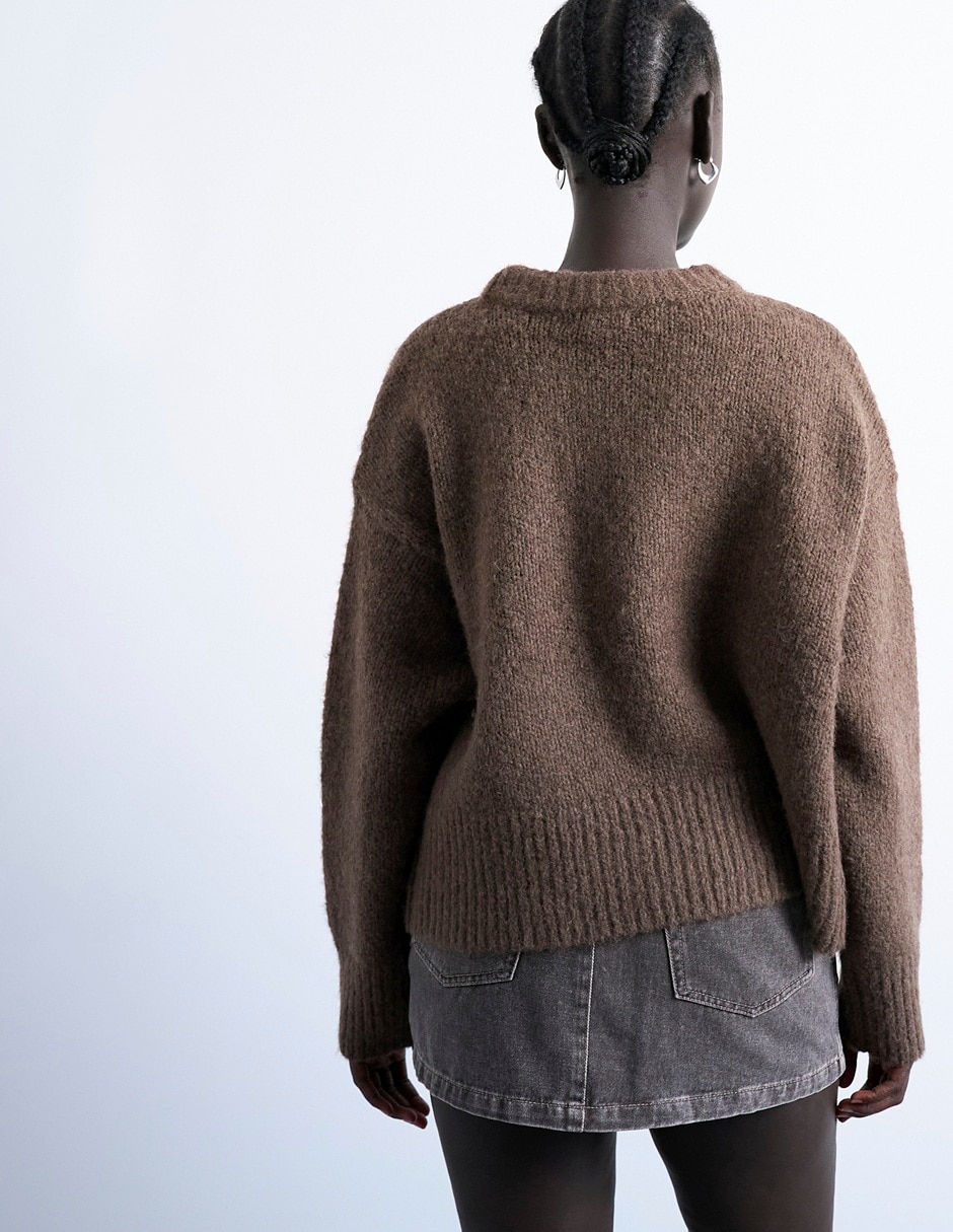 Suéter cuello redondo para mujer 2