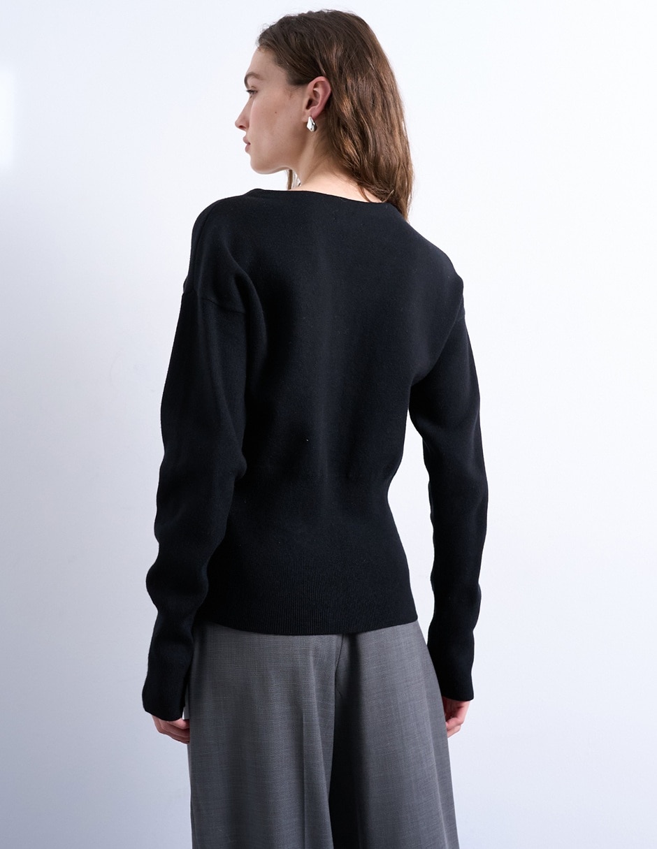 Suéter cuello v para mujer 3