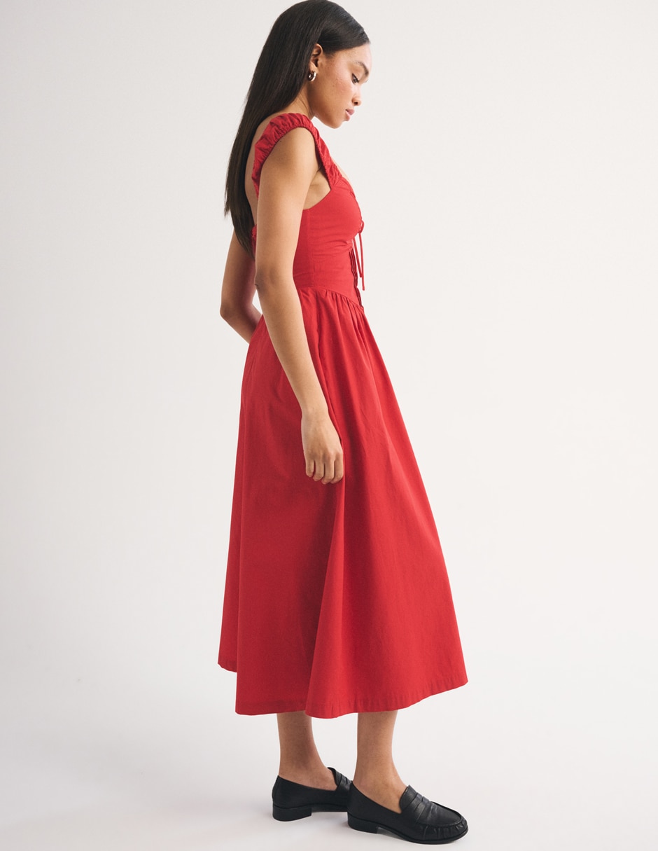 Vestido midi Abercrombie & Fitch para mujer