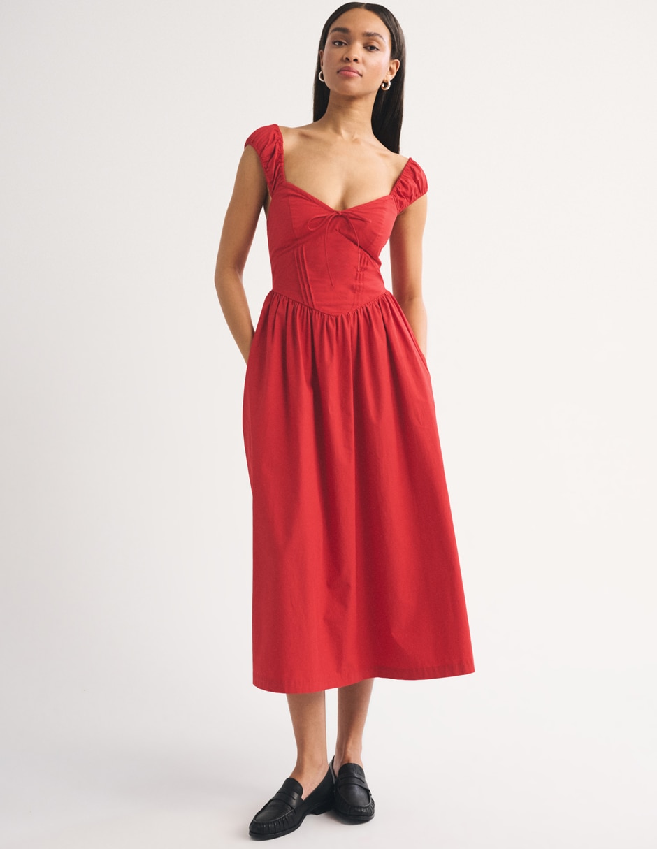 Vestido midi Abercrombie & Fitch para mujer