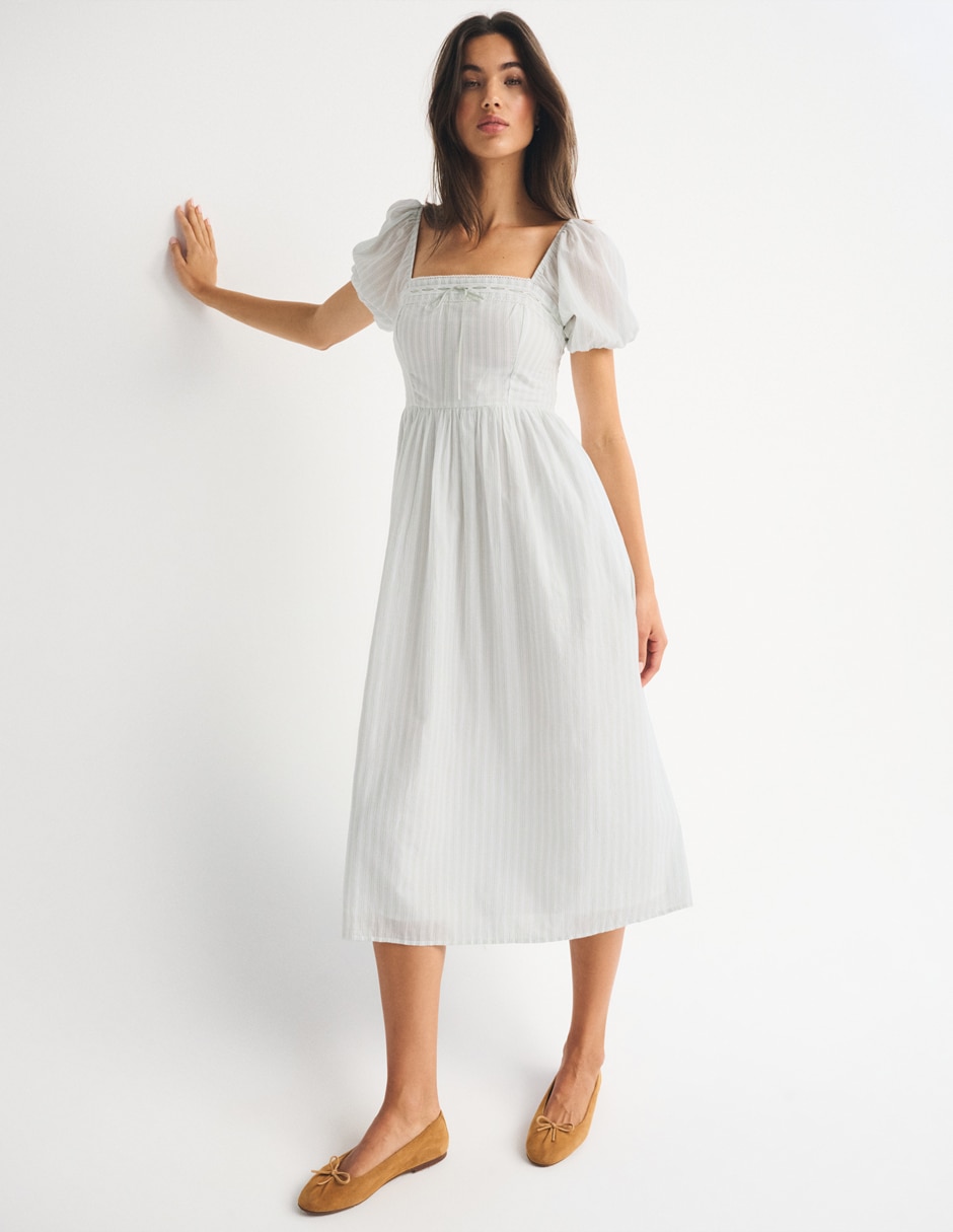 Vestido midi casual abercrombie & fitch para mujer