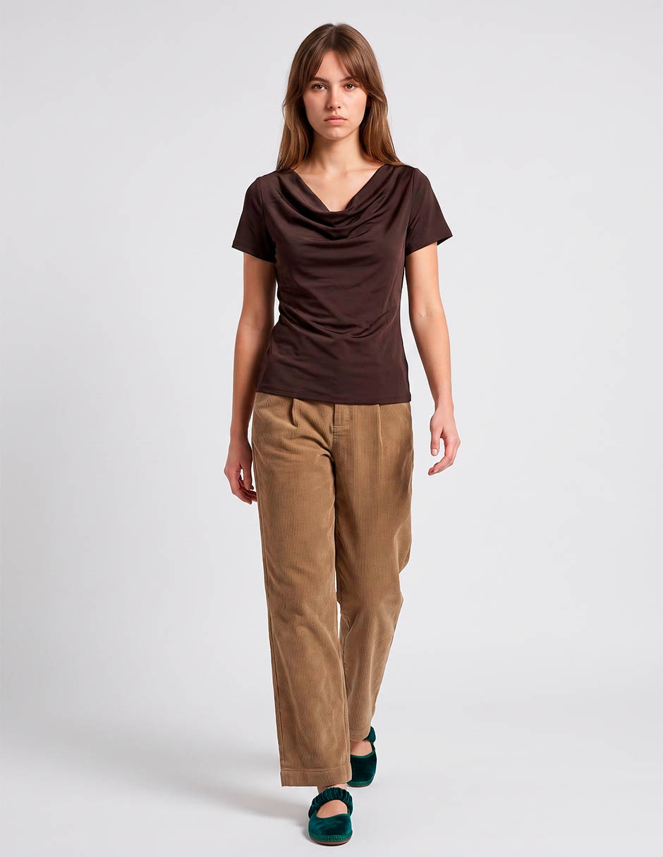 Blusa manga corta para mujer