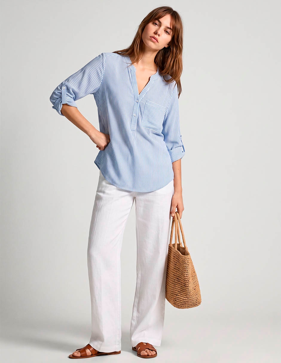 Blusa manga 3/4 para mujer Blusa manga 3/4 para mujer