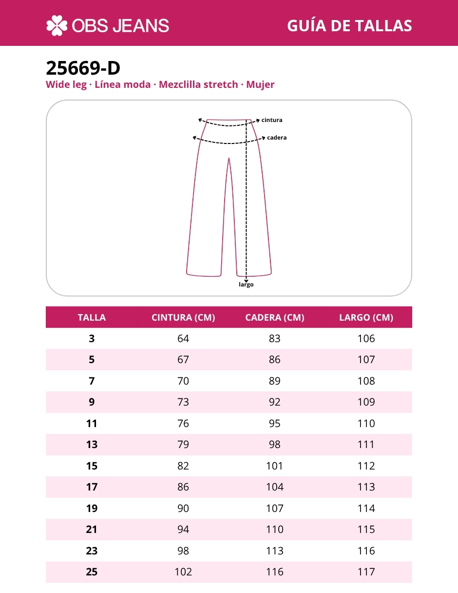 Jeans wide leg 25669-d para mujer