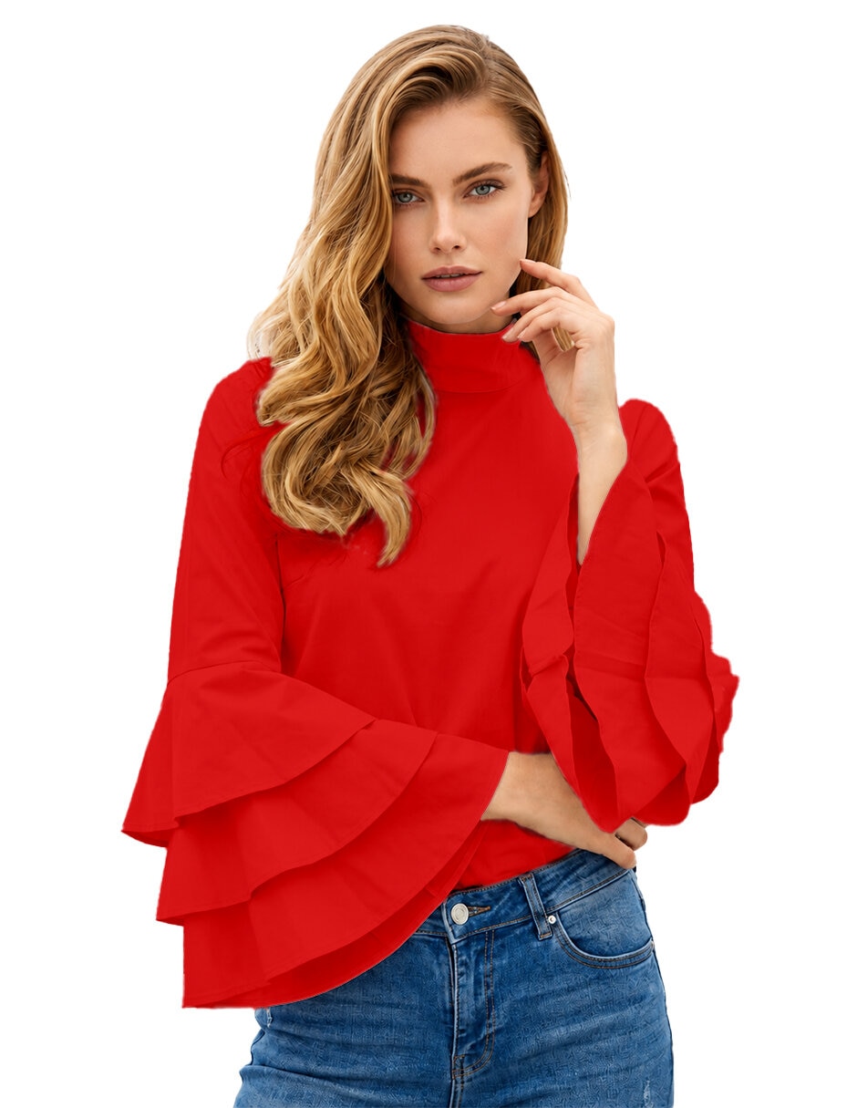Blusa manga larga para mujer