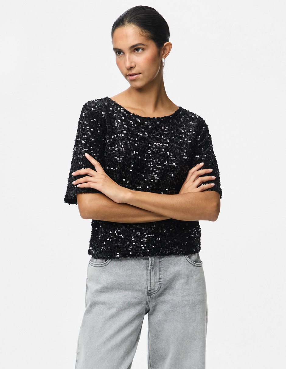 Blusa manga corta para mujer