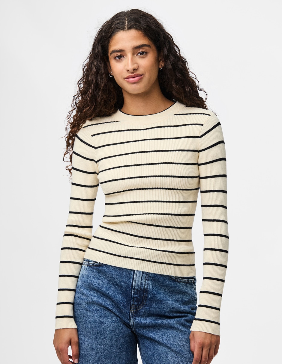 Suéter cuello redondo para mujer