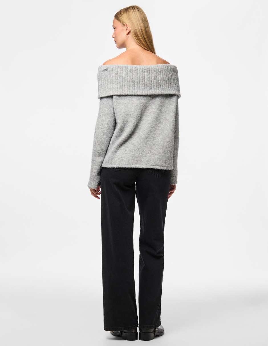 Suéter cuello bardot para mujer 4