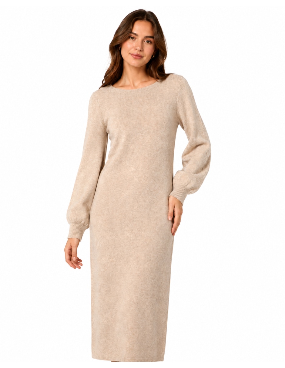 Vestido maxi de fiesta escote Medio 4
