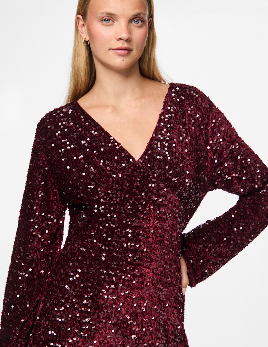 Vestido mini de fiesta escote V 3