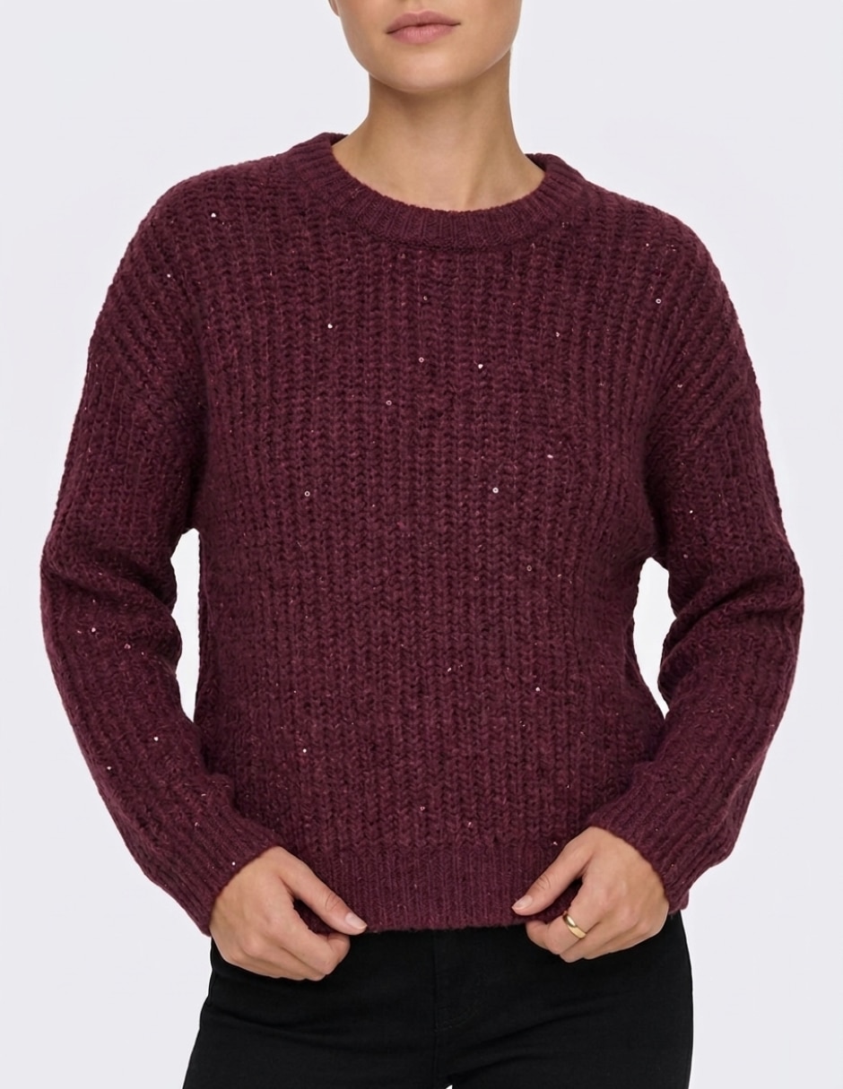 Suéter cuello redondo para mujer
