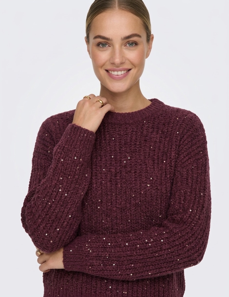 Suéter cuello redondo para mujer 4