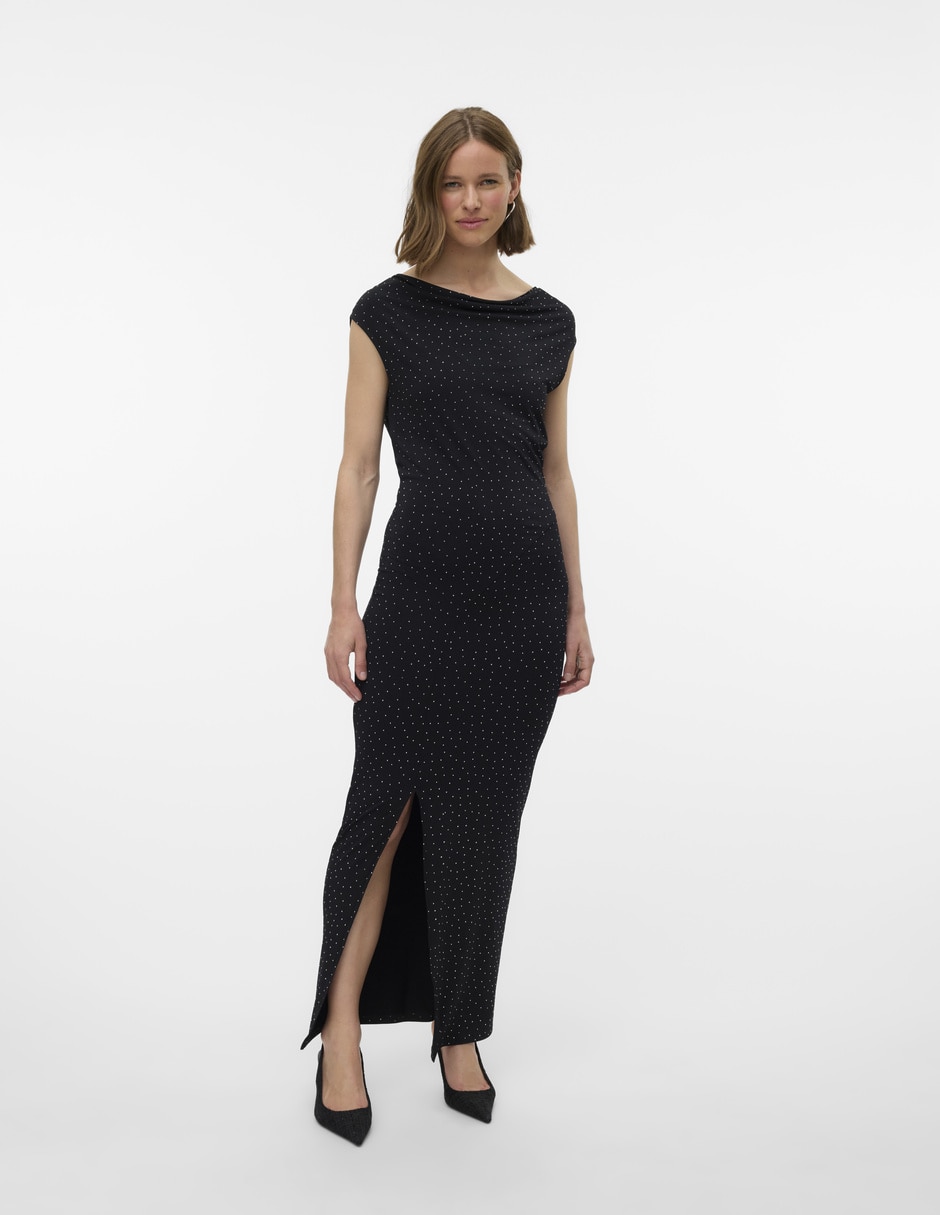 Vestido maxi de fiesta escote Medio