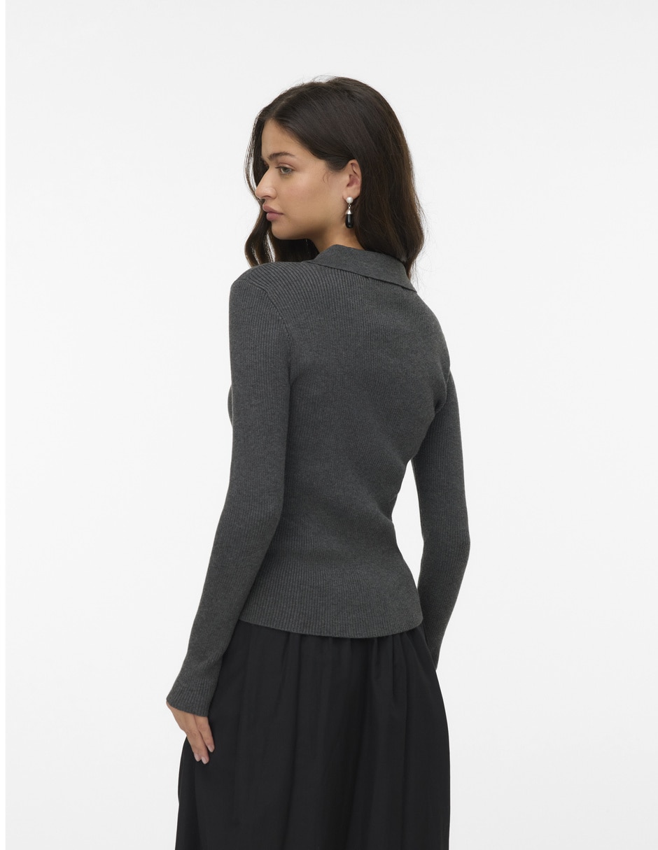 Suéter cuello polo para mujer 2