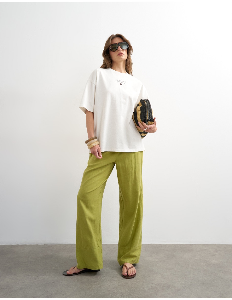 Pantalón relaxed relajado para mujer 5