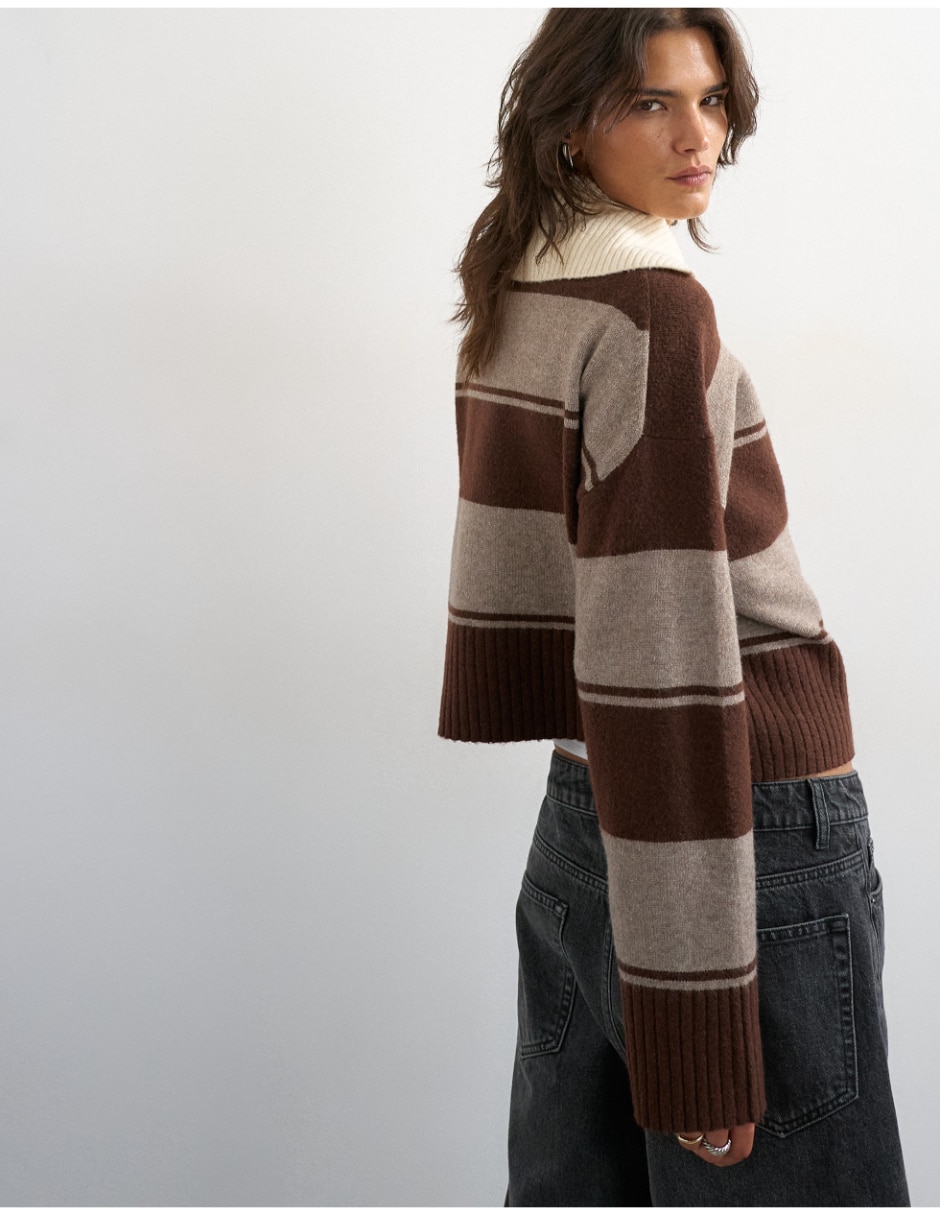 Suéter cuello polo para mujer 2