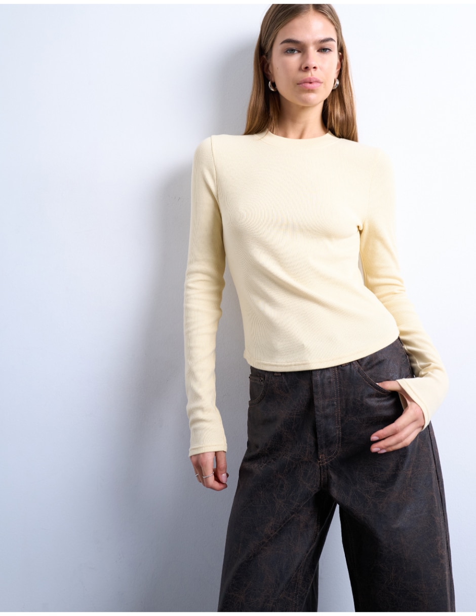 Blusa manga larga para mujer