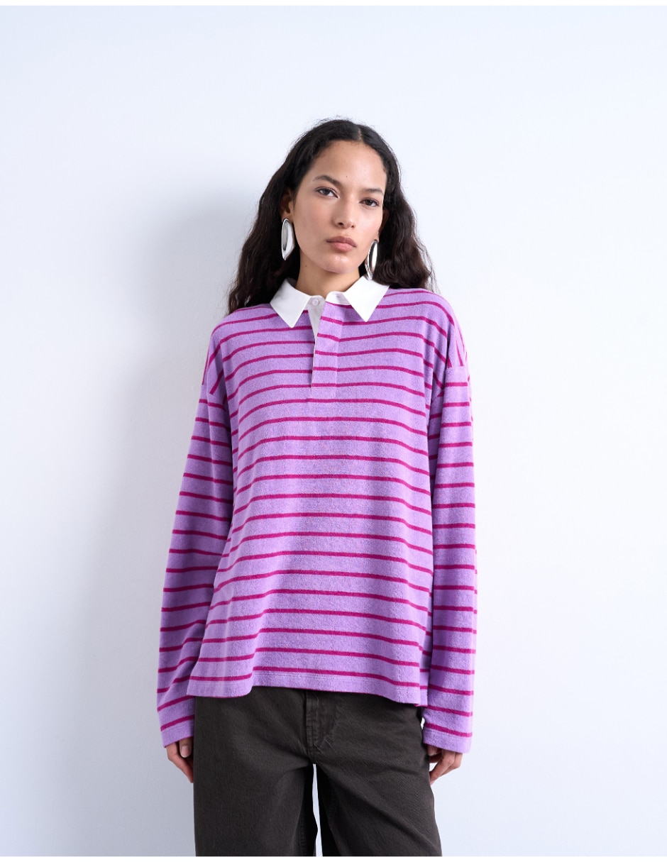 Playera tipo polo para mujer