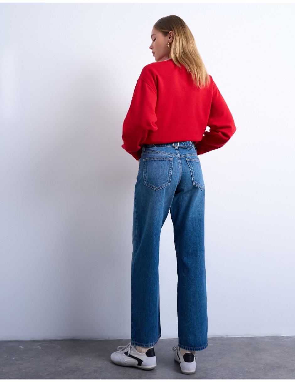 Jeans straight corte recto para mujer 3
