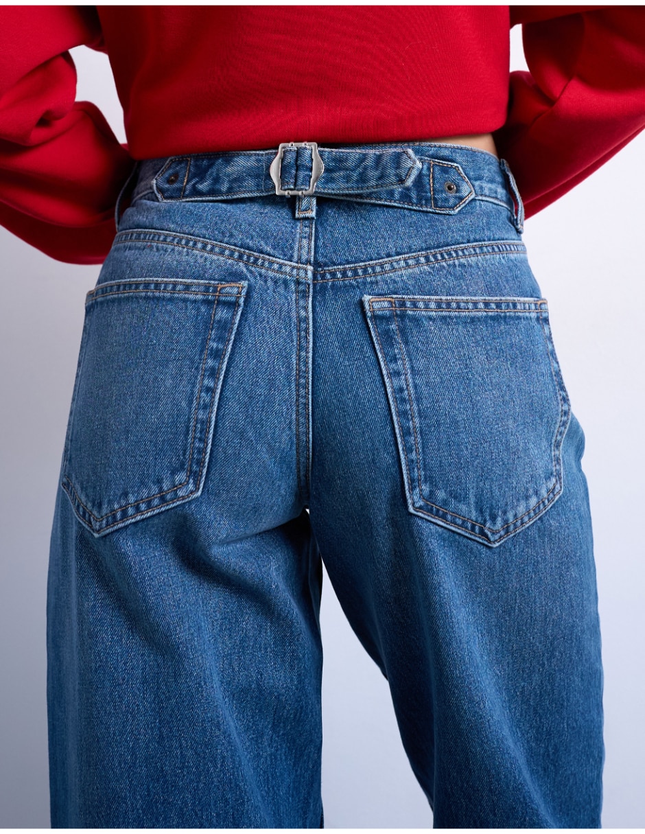 Jeans straight corte recto para mujer 4