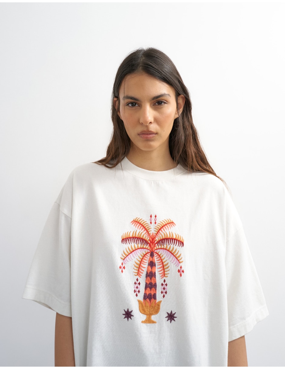 Playera manga corta cuello redondo para mujer 2