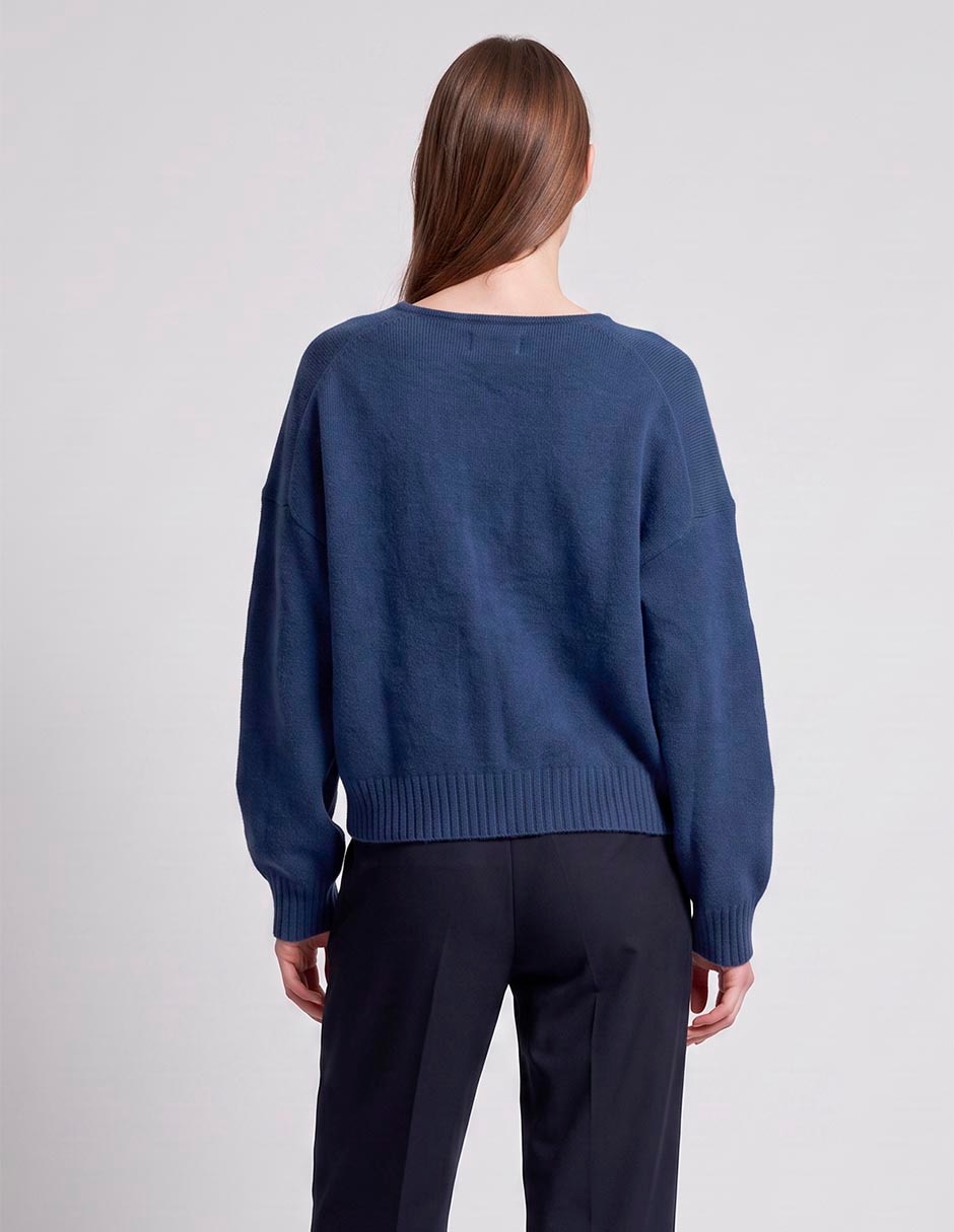Suéter cuello redondo para mujer